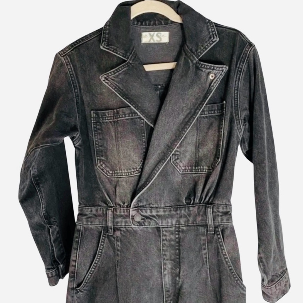 NWOT Free People We The Free Black Denim Maris - Picture 2 of 13